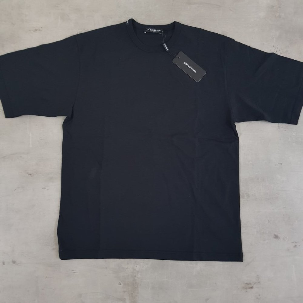 Dolce & Gabbana Logo Printed Black T-Shirt